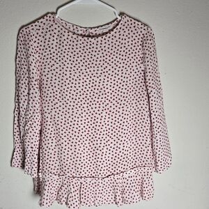 Beachlunchlounge Floral Red and White Blouse